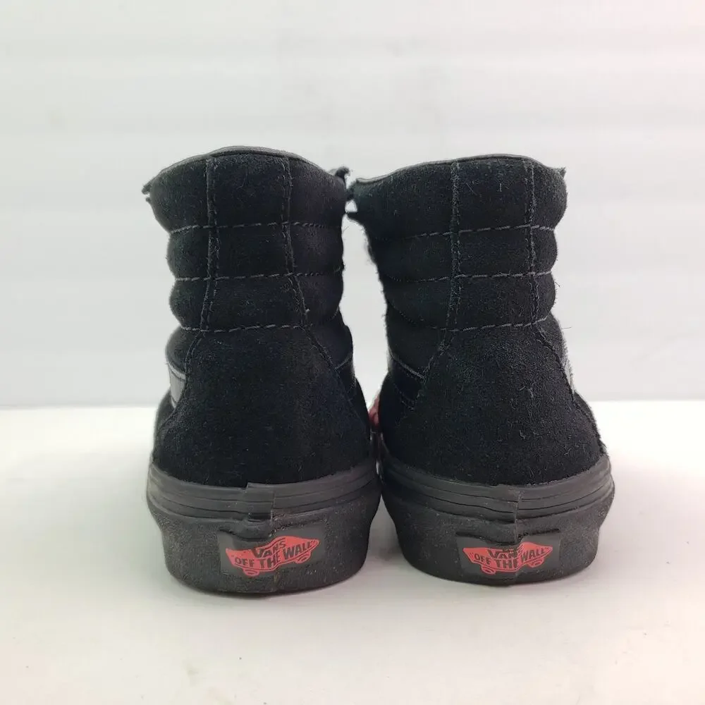Vans Sk8 Hi Flame Womens Size 5 Mens Sz 3.5 Black Suede Sneaker Shoes